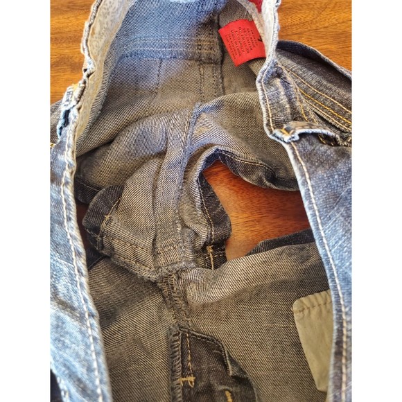 Women's Zandi Denim Distressed Low Rise Short Jean Shorts Size 7 Y2k - Picture 8 of 8